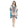 thumbnail image 3 of Gypsie Blu Women's Plus Size Short Kaftan Dresses Printed Tunic Dress for Ladies Girls, 3 of 7