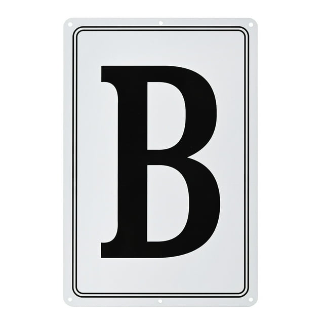 Uxcell Señal de Letra de Aluminio B, Números de Casa de 11.8 Pulgadas y Letras de Metal
