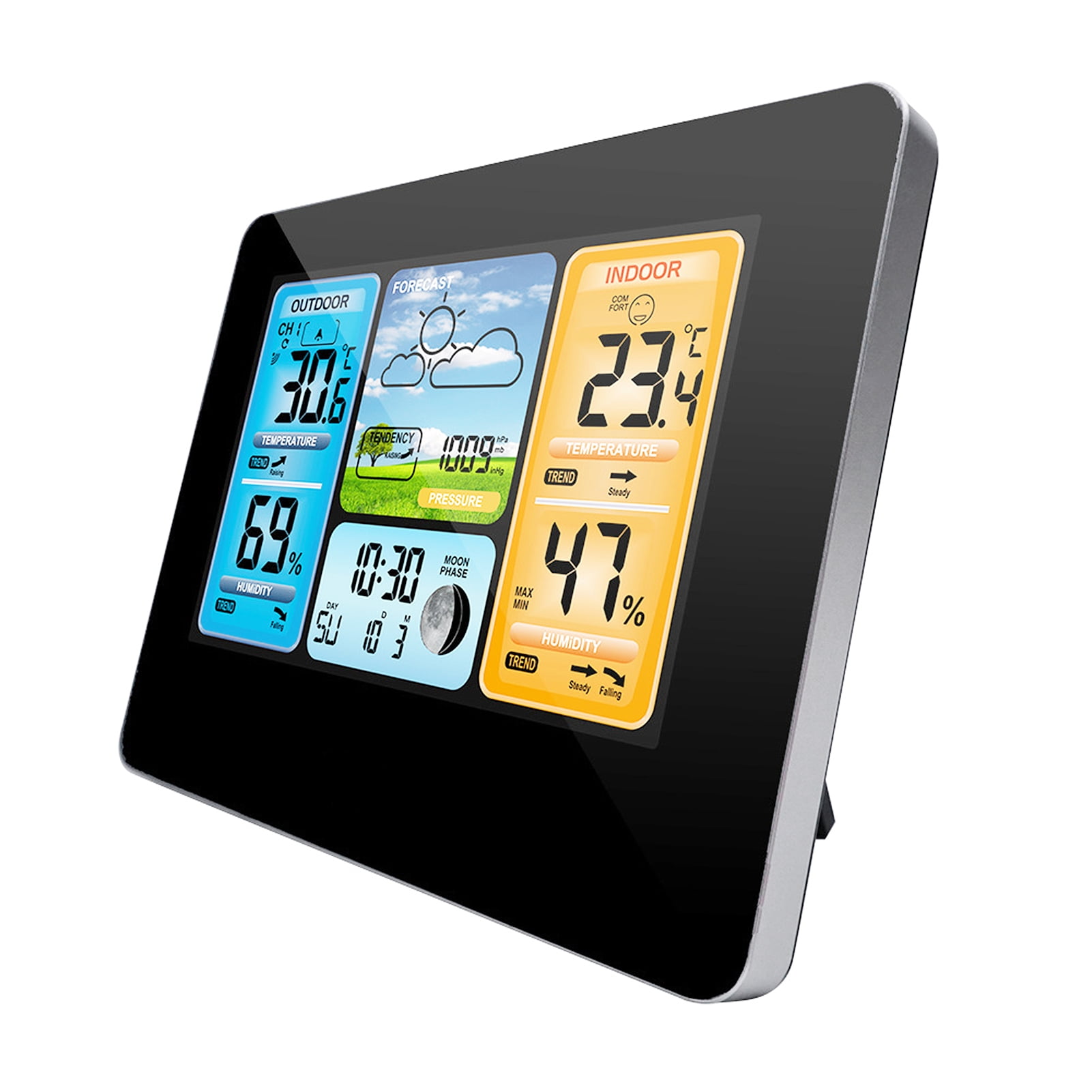 Meteorological clock,Indoor Thermometer With Clock Temperature Meter Weather Station Precision Temperature Display Weather Barometer Clock Usb197ft 60m Ideal Weather Conditions