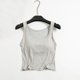 thumbnail image 1 of Camisola de manga corta para mujer con almohadilla para el pecho, sin aros de acero, ropa interior para yoga, pijamas deportivos, pijamas para mujer, 1 of 6