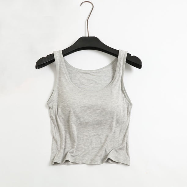 Camisola de manga corta para mujer con almohadilla para el pecho, sin aros de acero, ropa interior para yoga, pijamas deportivos, pijamas para mujer