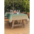 thumbnail image 3 of Outdoor Tablecloths with Umbrella Hole & Zipper, Green Yellow Ombre 54x80 Inch Tablecloth Rectangle, Farmhouse Modern Gradient Art Waterproof Table Cloth, Patio/Pool/Picnic Table Covers, 3 of 8
