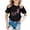 v#206Black989, variant on Rggeeun Baby Girls Blouse Cute Glitter Butterfly & Tie Pattern Short Sleeve Crew Neck Smooth Lightweight for Summer Party Night Elegant Tops,White,5-6 Years