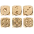 thumbnail image 1 of 6pcs Brass Craft Dices Simple Game Dice Props Solid Brass Craft Small Dices, 1 of 8