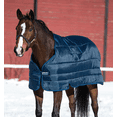 thumbnail image 2 of Rambo Duo Turnout Blanket Bundle (100g Medium-Lite, 100g Liner, 300g Liner, 100g Hood), Grey (Teal/Gold/Navy Trim), Size: 78, 2 of 4