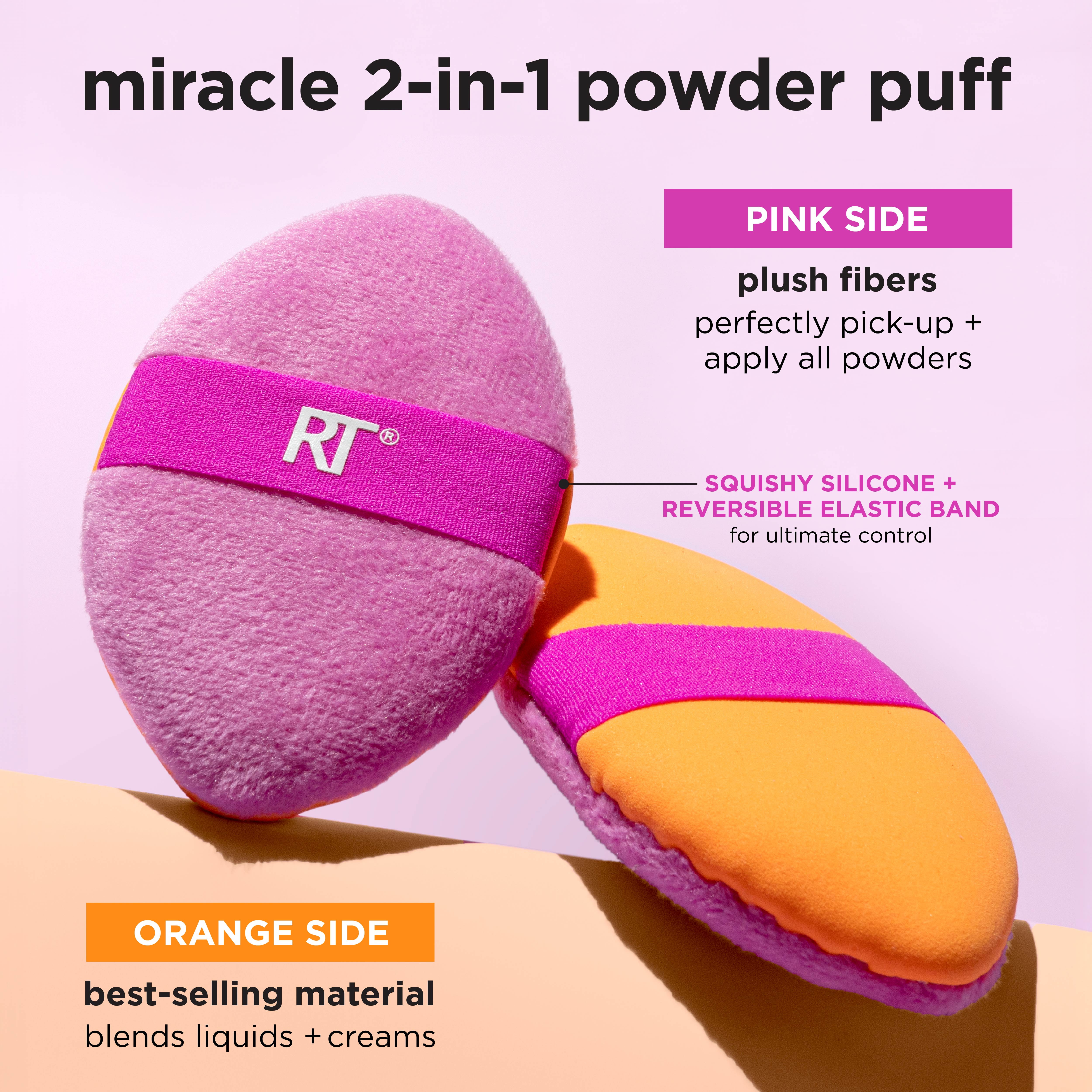 Real Techniques Miracle 2-1 Powder Puff Duo, 2 pieces