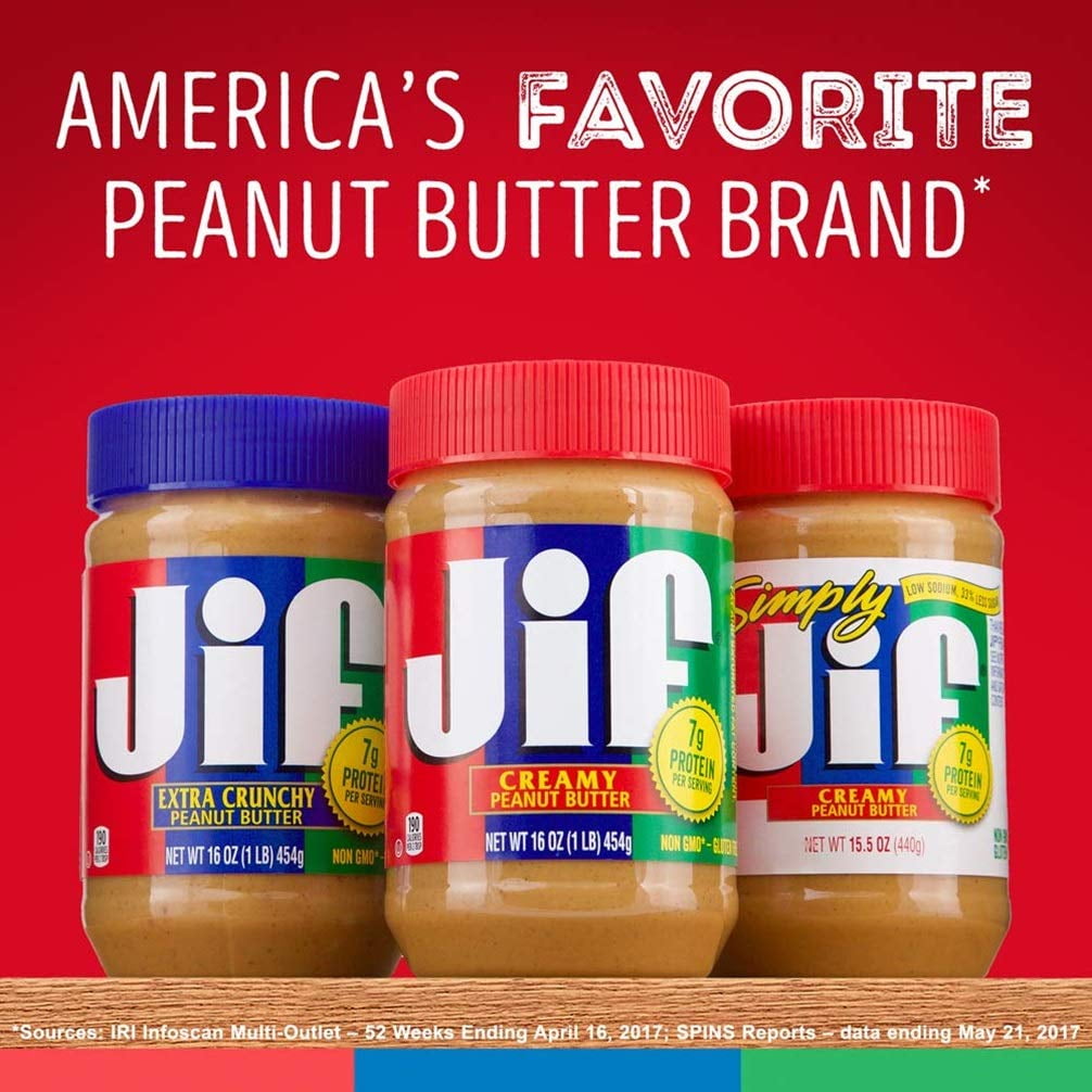 Jif Creamy Peanut Butter - 28.0 Oz (Pack of 12)