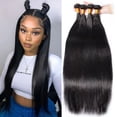 thumbnail image 1 of Paquetes rectos de cabello humano 100% Paquetes rectos de hueso 28 30 pulgadas Cabello virgen 3 4 paquetes Tejido brasileño Extensiones de cabello humano Tan Jianjun  unisex, 1 of 1