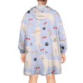 thumbnail image 2 of Wearable Oversized Blanket,Golden Retriever Dog with Cherry and Rainbow Wearable Blanket Hoodie for Adults,Cozy Hooded Blankets with Super Pockets,Super Warm Fuzzy Pullover for Women & Men, 2 of 6