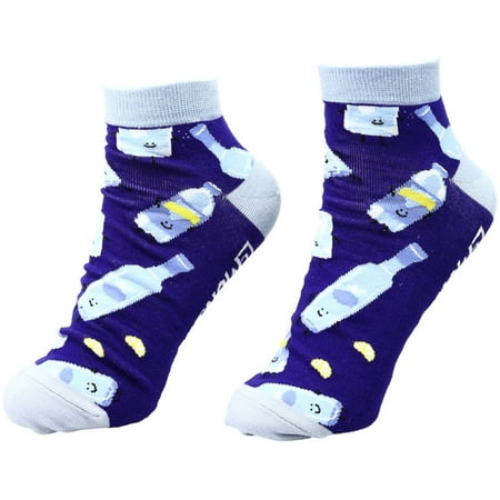 

Pavilion - Vodka and Soda Adult Ankle Socks Funky Socks Men Women Novelty Socks Funny Ankle Socks Christmas Gifts One-Size-Fits-Most Purple/Blue