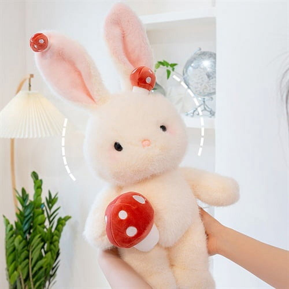 Cute White Rabbit Stuffed Animal,15.7 Inch White Rabbit Pillow Plush Toy,White Rabbit Plushie Pillow Toys Doll Decorative Throw Pillows for Kids Boys Girls Birthday Xmas Gift