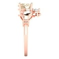 thumbnail image 3 of Claddagh Engagement Ring for Women - 1.06ct Natural Morganite in 14K Rose Gold Promise Ring, 3 of 6