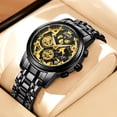 thumbnail image 3 of OLEVS Mens Watch Chronograph Luxury Diamond Dress Business Analog Quartz Wrist Watches Stainless Steel Waterproof Luminous Moon Phase, 3 of 11