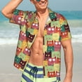 thumbnail image 3 of Haiem Cute Cartoon Cat Printed Hawaiian Shirt for Men - Men’s Casual Beach Summer Shirts - Stretch Fabric with Modern Fit-Small, 3 of 7