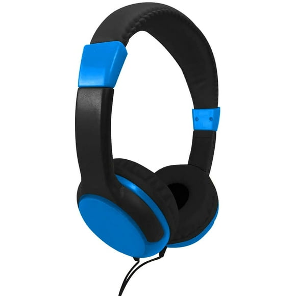 GabbaGoods Sons de Sécurité Volume Limité Écouteurs pour Enfants, 85 Décibels au-Dessus des Écouteurs (Bleu)