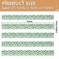 thumbnail image 3 of 5 Rolls Christmas Ribbon 1.5 inch Wide Decorative Ribbon for Gift Wrapping and Holiday Decorations Shamrock Pattern, 3 of 7