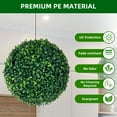 thumbnail image 5 of Ataucjin 2 Pcs 15" Faux Boxwood Balls, Artificial Plant Topiary Balls Outdoor, Fake Green Plants Decorative Spheres for Front Porch Garden Backyard Blacony Wedding Home Decor, 5 of 9
