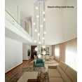 thumbnail image 2 of Mini Chandelier 16 Lights Crystal Bubble Modern Pendant Light for Entryway LED  Chandelier  for Living Dining Room, Flush Mount High Ceiling Light Fixtures for Bedroom(LED Bulbs Included,Chrome), 2 of 6