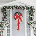 thumbnail image 4 of Gustave Christmas Tree Topper Bow 34x12 Inch Large Christmas Wreath Bow Xmas Tree Ribbon Topper Ornaments for Holiday Wedding Home Party Decoration, 4 of 8