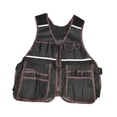 thumbnail image 1 of DYNWAVECA Tool Vest Multifunctional Utility Workwear for Craftsmen Handyman Technician Coffee, 1 of 9