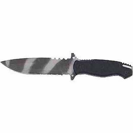 Full Tang Blade - Fury Victory Sea Camo Combo Edge Full Tang Fixed Blade Knife with Sheath