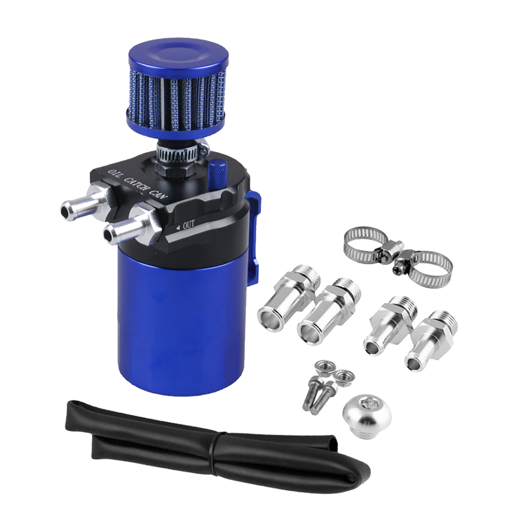Blue 9mm Engine Breather Filter – Mesh Air Intake For Crankcase, Oil Tank, With Stainless Clamp