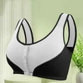 thumbnail image 4 of Everyday Bras for Women Running Girls Sports Bra for Women Athletic Bra for Women Padded Sports Bras Women Bras plus Size Front Close Wire Push up Bra Super Push up Bra Womens Bras White 44, 4 of 4