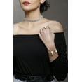 thumbnail image 4 of Double Simulated Pearl Wrap Ring: Gold Plated Stainless Steel Large Statement Ring for Women, 4 of 6