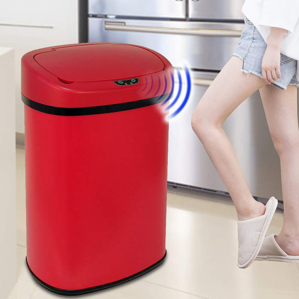 Automatic Trash Can, Touch Free HighCapacity Garbage Can with Lid