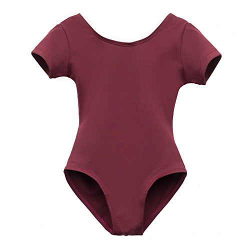 Hot Pink Bodysuit Biketard Unitard Cotton Blend Child sizes 2 thru 14/16 NEW 