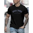 thumbnail image 1 of T-Shirt Col Rond Décontracté pour Hommes avec Imprimé IBIZA Town, Tissu Tricoté 100 % Polyester, Coupe Régulière Manches Courtes pour Adulte, Homme, Femme, Adolescent, Adolescent, Fête des Pères, Fête des Mères, 1 of 5