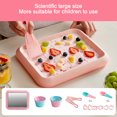 thumbnail image 3 of Machine à Crème Glacée Roulée, Plateau à Rouleaux de Crème Glacée Instantané pour Yogourt Glacé pour Enfants, 3 of 7
