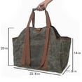 thumbnail image 3 of Waxed Canvas Log Tote, Oversized Durable Firewood Rack with Handle and Strap, Heavy Duty, 3 of 4