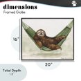 thumbnail image 4 of Stupell Industries Eclectic Sloth On The Hammock Black Framed Giclee Art, 20 x 16, by George Dyachenko, 4 of 8