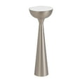 thumbnail image 5 of Kate and Laurel Chandon Mid-Century Sophisticated Drink Table, 8 x 8 x 23, Antique Nickel, Glam Sculptural Plant Pedestal Table for Use as Antique Mini Table or Bathtub Accent Table, 5 of 9