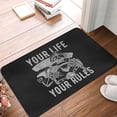 thumbnail image 5 of XMXT Non-Slip Polyester Bathroom Rugs Kitchen Door Mat, Driving Skulls Print Machine Washable Bath Mats Rug for Kitchen Shower Bathtub Decor, 15.7 x 23.6 inches, 5 of 9