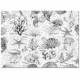 thumbnail image 2 of Area Rugs Indoor Non-Slip Rectangle Rug 2.7x5 Ft Summer Grey Seashell Starfish Seahorse Coral Rug Rubber Backing Floor Mats Non Shedding Home Decor Carpet for Entryway Living Room, 2 of 8