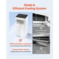 thumbnail image 5 of Portable Air Conditioner 10000 BTU ASHRAE 6000 BTU SACC 3 in 1 Standing Cooling AC Unit with LED Touch Panel Remote Control 24H Timer Dehumidifier Fan for Room Indoor White, 5 of 7