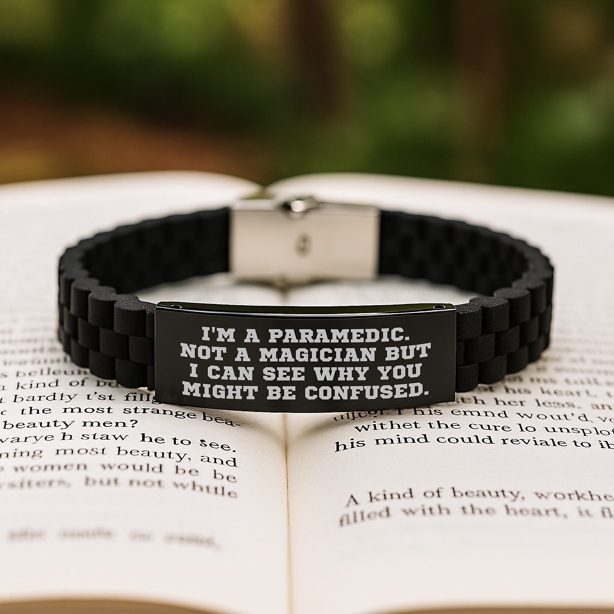 Funny Rescue Worker Gifts from Men to Rescue Worker on Christmas Unique Ideas Glide lock Clasp Bracelet