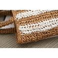 thumbnail image 7 of CoCopeaunts Round Straw Crossbody Bags for Women Small Handwoven Tote Bag Summer Beach Bag with Pearl Handle, 7 of 7