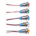 thumbnail image 1 of Luz indicadora de metal LED de 5 piezas, con accesorios de alambre para automóviles a prueba de agua 3-220V 10 mm kusrkot Luz indicadora, 1 of 8