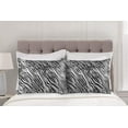 thumbnail image 2 of Luxury Satin Pillowcase for Hair and Skin Queen Satin Pillowcase with Zipper, Zebra Stripe - Black (2 per Pack) - Blissford, 2 of 5