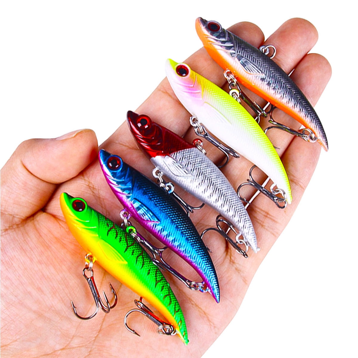 HENGJIA Fishing Lures for Bass, Long Casting Sinking Lure Hard Bait Minnow VIB Fishing Lure for Trout Walleye Redfish Freshwater or Saltwater