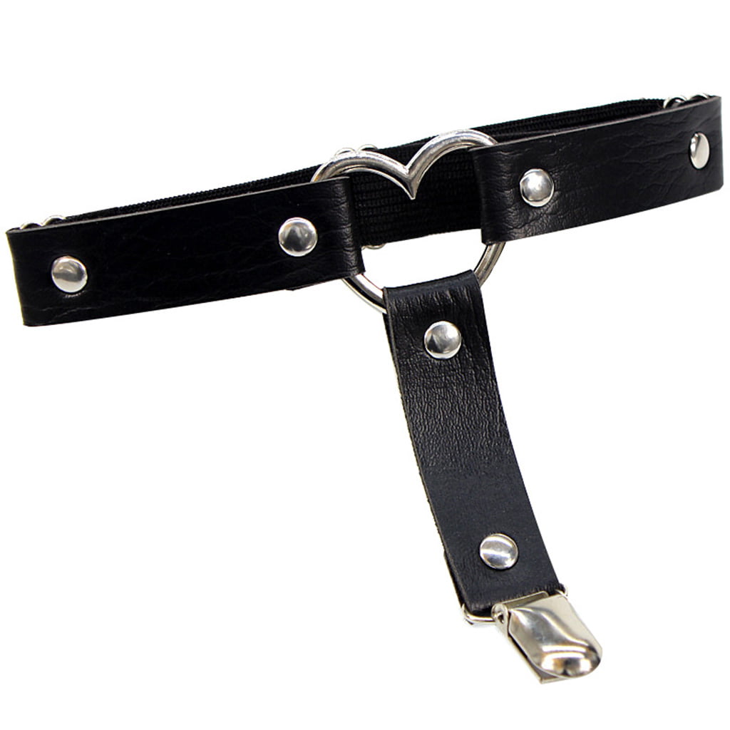 PVC Leather Men's Chastity Belt Underwear with Hole Steel Ring Thong Pants