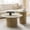 Lime, variant on Tina's Home Modern Round Coffee Table with Slatted Wood Base, Minimalist Center Table for Living Room, Small Space Friendly Accent Table, Easy Assembly Lime