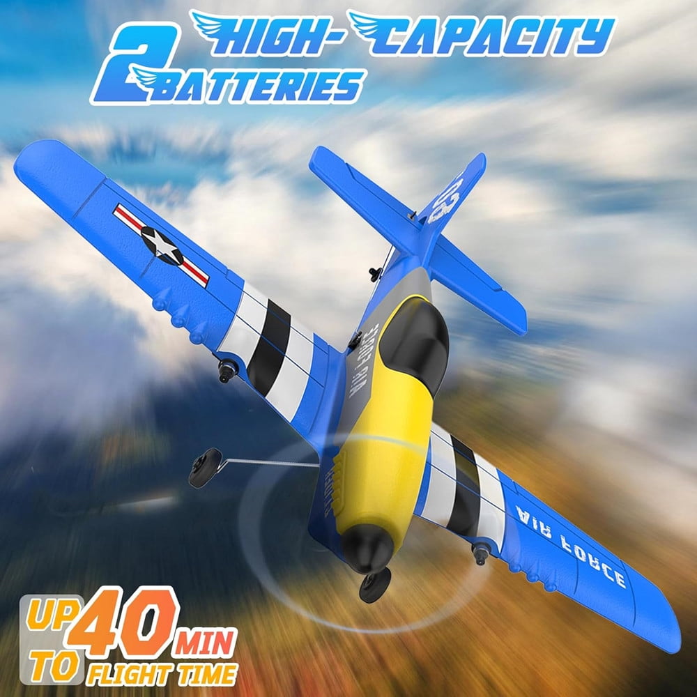 RC Plane P51D Mustang Fighter 3CH 2.4GHZ KF602 Remote Control  Toys Gifts with Gyroscopes System