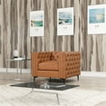 thumbnail image 6 of Rnfurnishings3-PC LeatherGel Living Room Loveseat+2 chairs Set-Saddle Brown, 6 of 7
