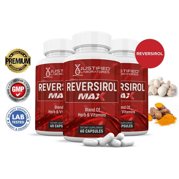 (3 Pack) Reversirol Max Advanced Formula 1295MG 180 Capsules