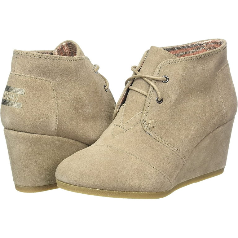 Toms desert wedge best sale taupe