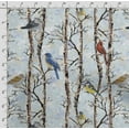 thumbnail image 4 of Soimoi Bird & Flowers Print,Cotton Cambric, Quilting Fabric Sold by The Yard 42 Inch Wide, Medium Weight Cotton Fabric, SewingSupplies,Light Blue, 4 of 5